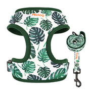 Adjustable Mesh French Bulldog Harness & Leash Set - Printed Puppy Vest