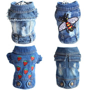 Cat Denim Vest Jacket - Casual Spring Autumn Kitten Outfit