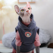 Warm Cotton Sphynx Cat Hoodie - Fleece Vest Pajama Sweatshirt