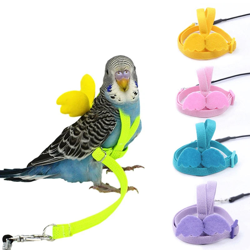 Adjustable Parrot Harness and Outdoor Flying Leash