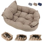 3-in-1 Dog and Cat Bed Mat - Warm Washable Pet Sofa Cushion