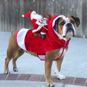 Santa Festival Dog & Cat Costume - Funny Christmas Party Outfit