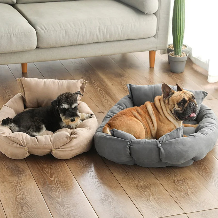 3-in-1 Dog and Cat Bed Mat - Warm Washable Pet Sofa Cushion
