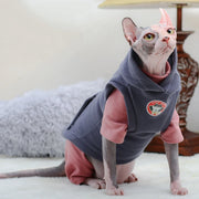 Warm Cotton Sphynx Cat Hoodie - Fleece Vest Pajama Sweatshirt