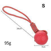 HOOPET Bite-Resistant Rubber Ball Dog Toy - Solid Chew & Fetch Ball