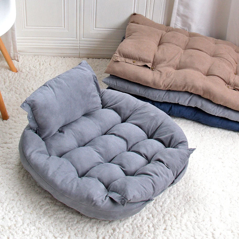 3-in-1 Dog and Cat Bed Mat - Warm Washable Pet Sofa Cushion