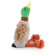 Plush Duck Squeaky Dog Toy - Chew Rope Tooth-Cleaning Play Toy