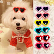 Heart Sunglasses & Hair Clip Pet Accessory - Cute Dog & Cat Decor