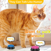 Recordable Dog Training Buttons With Light - Interactive Talking Buzzer Set