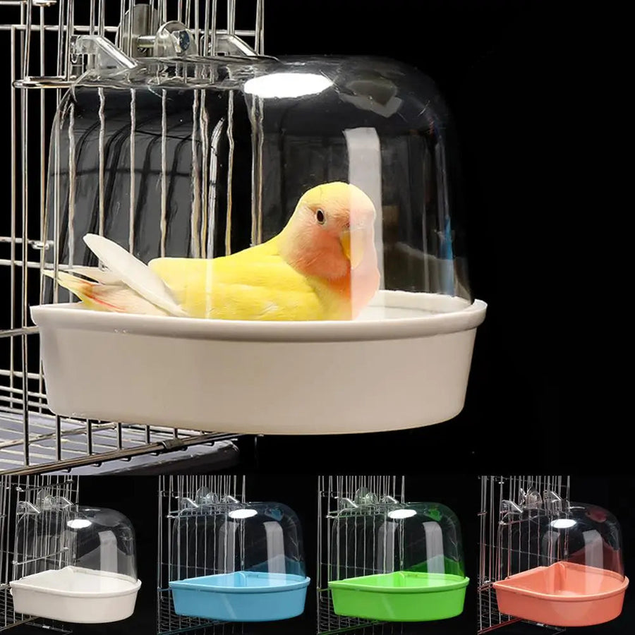 External Hanging Bird Bath for Parrots and Small Birds