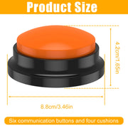 Recordable Dog Training Buttons With Light - Interactive Talking Buzzer Set