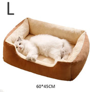 Plush Cat and Dog Bed Cushion - Breathable Basket House Bed