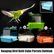 External Hanging Bird Bath for Parrots and Small Birds