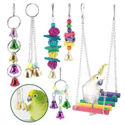 Wood and Paper Parrot Biting Toy Set