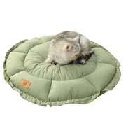 Round Plush Dog & Cat Bed - Soft Basket Cushion for Small Pets