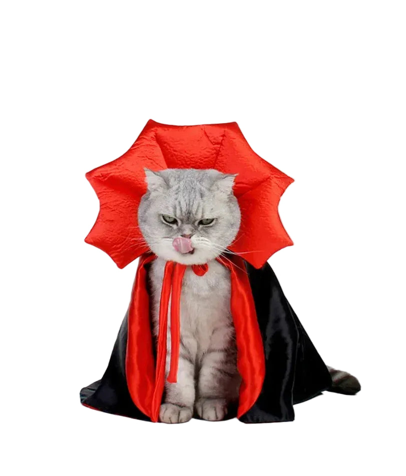 Halloween Vampire Cloak Pet Costume - Cute Cat & Small Dog Cape