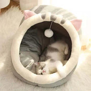 Semi-Closed Warm Cat Nest Bed - Four-Season Cozy Pet Sleeper