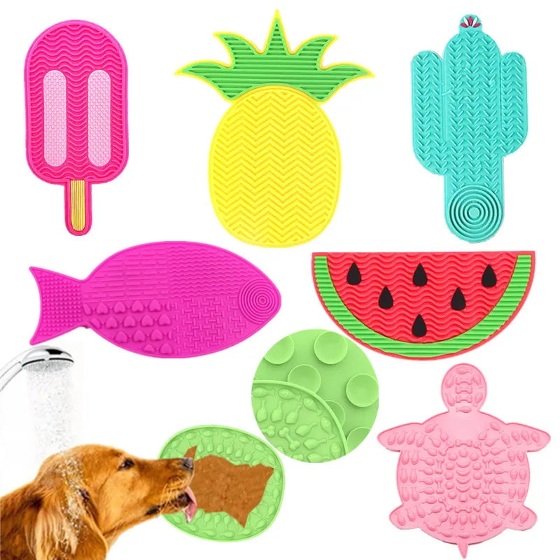 Silicone Slow Feeding Lick Mat with Suction Cups for Small Pets