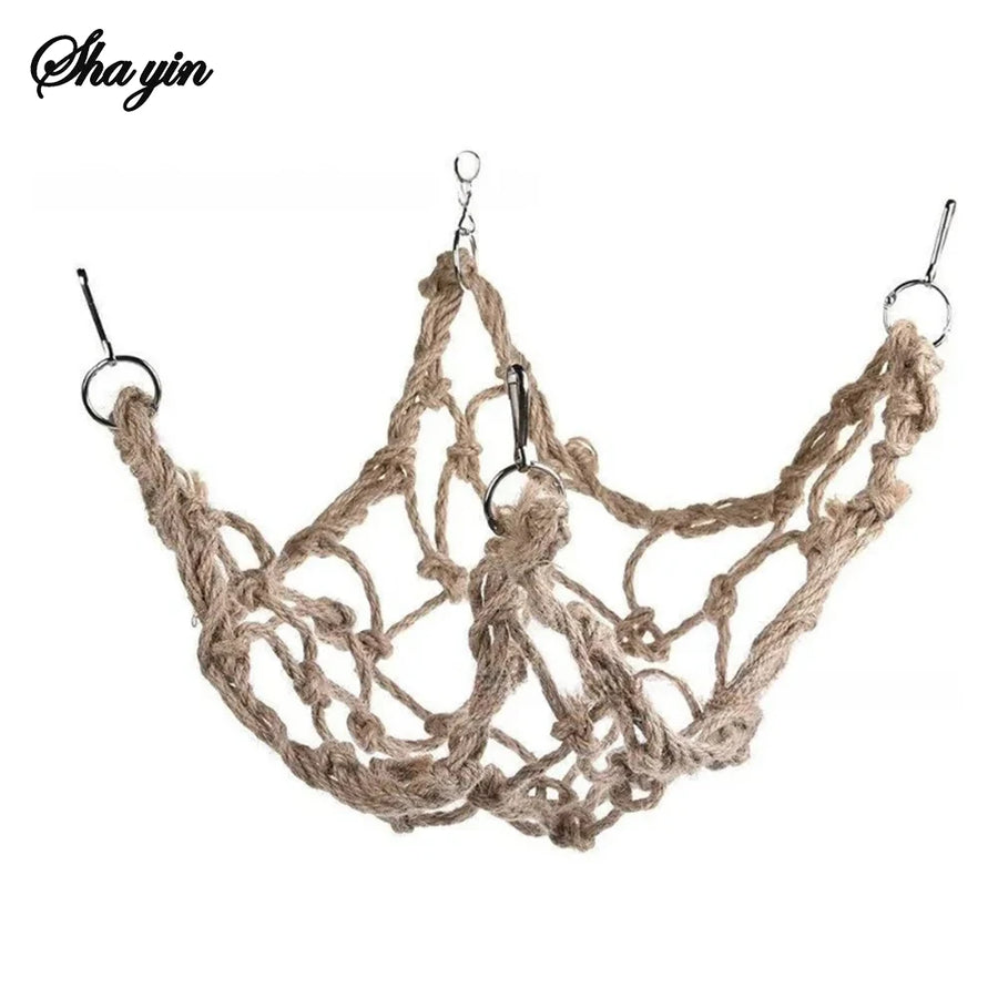Rope Climbing Net Chew Toy for Parrots