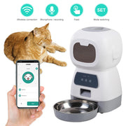 3.5L Automatic Pet Feeder with Timer and Stainless Steel Bowl