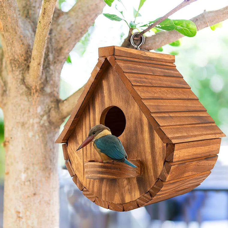 Outdoor Wooden Bird House for Garden Birds