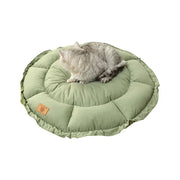 Round Plush Dog & Cat Bed - Soft Basket Cushion for Small Pets