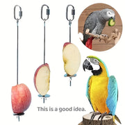 Stainless Steel Hanging Bird Feeder Fork for Fruit Snacks
