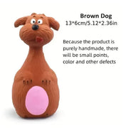 Squeaky Animal Chew Toy for Dogs - Elephant & Cow Rubber Vocal Toy