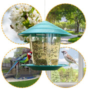 Automatic Hanging Bird Feeder with Multi-Hole Dispenser