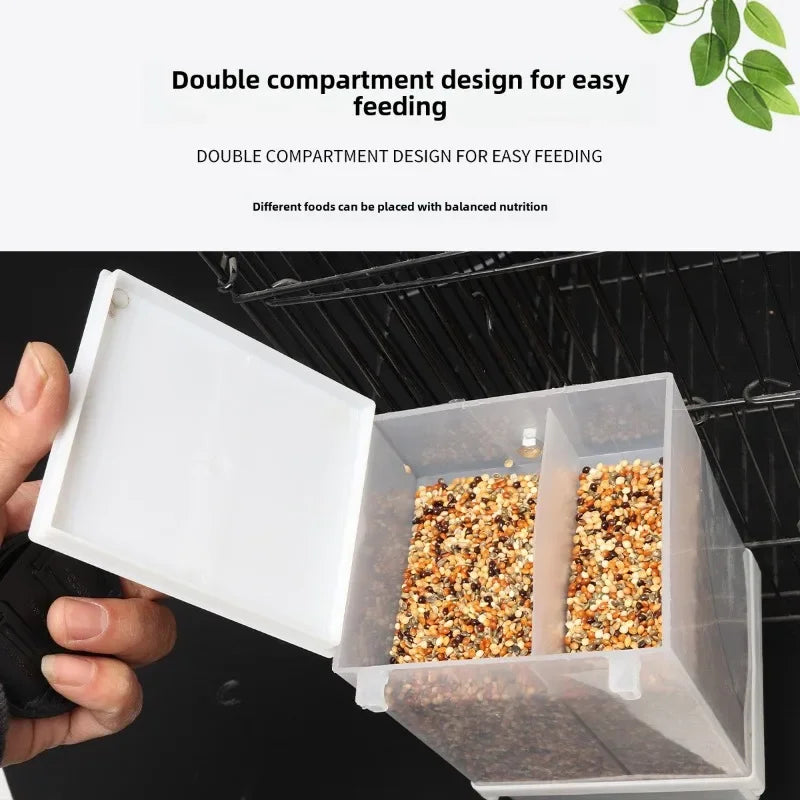 Anti-Splash Automatic Bird Feeder Box for Parakeets