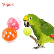 10-Piece Parrot Bell Ball Chew Toy Set