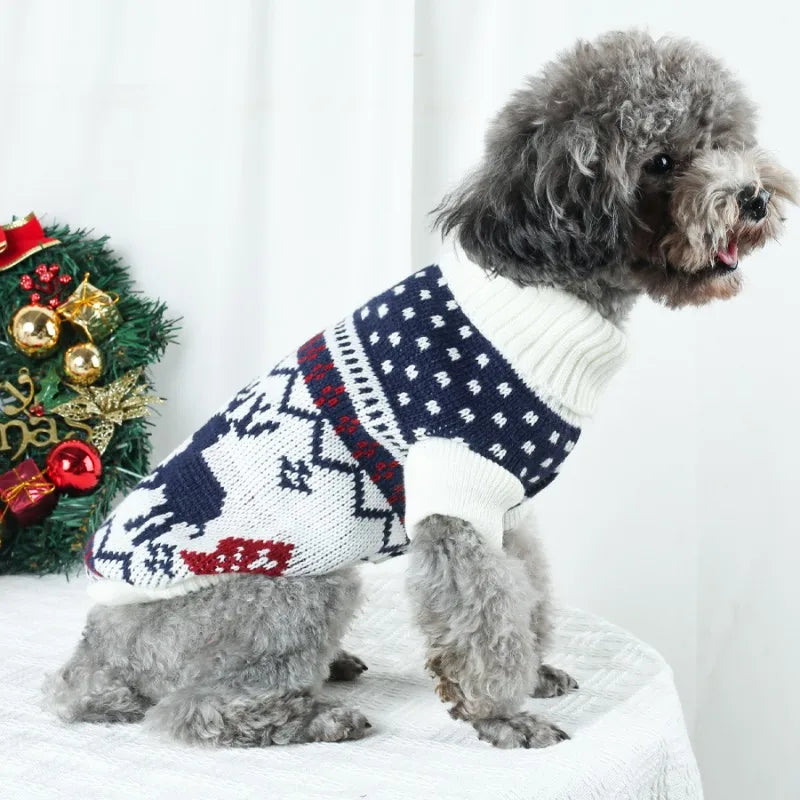 Christmas Dog Sweater - Winter Knit Holiday Costume for Pets