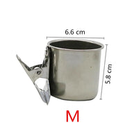 Stainless Steel Bird Feeding Bowl with Clip Holder