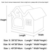 Foldable Cat Cave Bed - Warm Winter House for Cats & Small Dogs