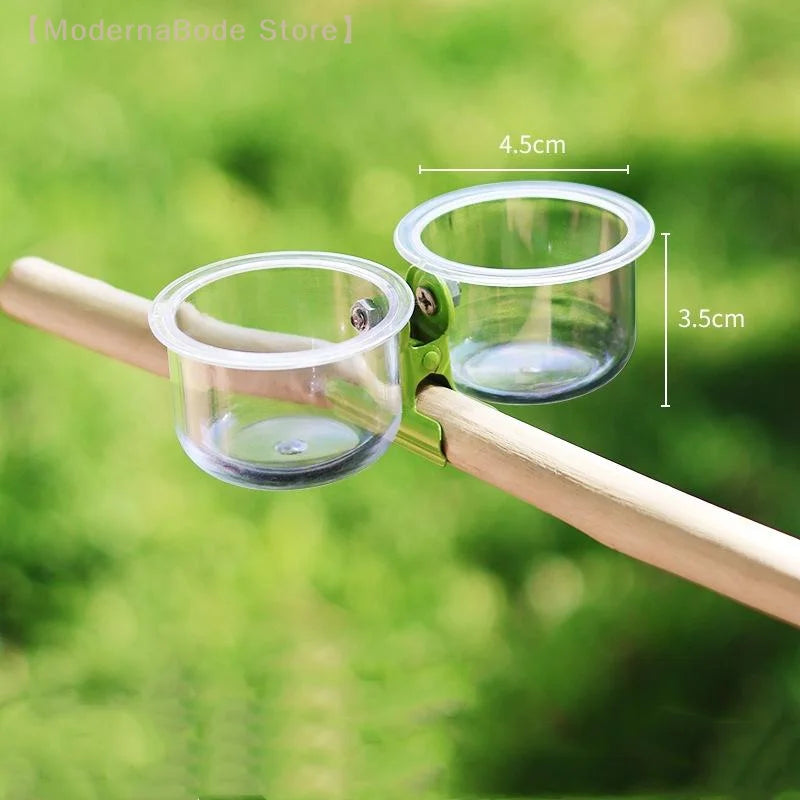 Clip-On Parrot Food Bowl Feeder for Small Birds