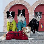 Reflective Waterproof Dog Rain Jacket - Adjustable Coat for Large Dogs