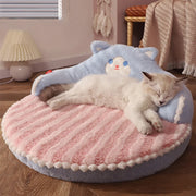 HOOPET Removable Winter Cat Bed Cushion - Durable Small Pet Sleeping Mat