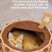 Felt Cat Bathtub House - Semi-Enclosed Claw & Sleep Nest