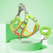 Step-In Reflective Dog Harness & Leash Set - Soft Adjustable Puppy Vest