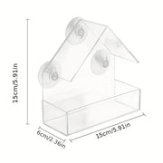 Outdoor Acrylic Bird Feeder House for Window Viewing