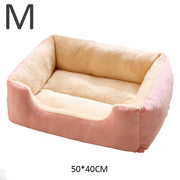 Plush Cat and Dog Bed Cushion - Breathable Basket House Bed