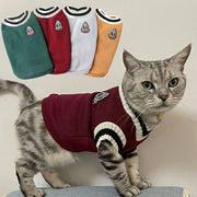 Collegiate Style Pet Sweater Vest - Warm Winter Cat & Dog Sweatshirt