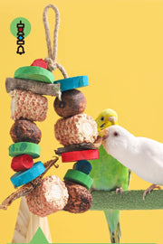 Natural Corn Cob and Loofah Parrot Chewing Toy