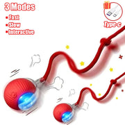Rechargeable Automatic Rolling Cat Ball with Faux Tail