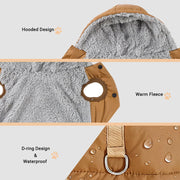 Windproof Fleece Cat Hoodie Coat - Cozy Winter Kitten Jacket