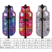 Rainbow Gradient Winter Pet Vest - Warm Small Dog Coat