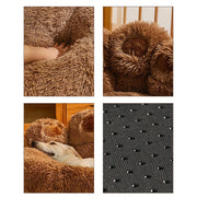 Winter Warm Dog Sofa Bed - Plush Kennel Mat for Pets
