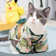 Japanese Style Pet Kimono Coat - Thin Summer Cat & Dog Outfit