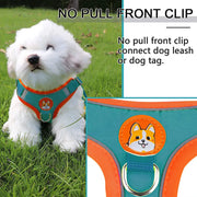 Step-In Reflective Dog Harness & Leash Set - Soft Adjustable Puppy Vest