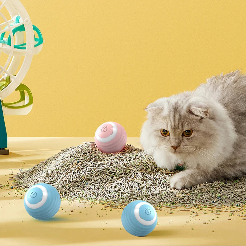 Rechargeable Smart Interactive Cat Ball with Type-C Cable